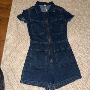 Free people denim romper size small